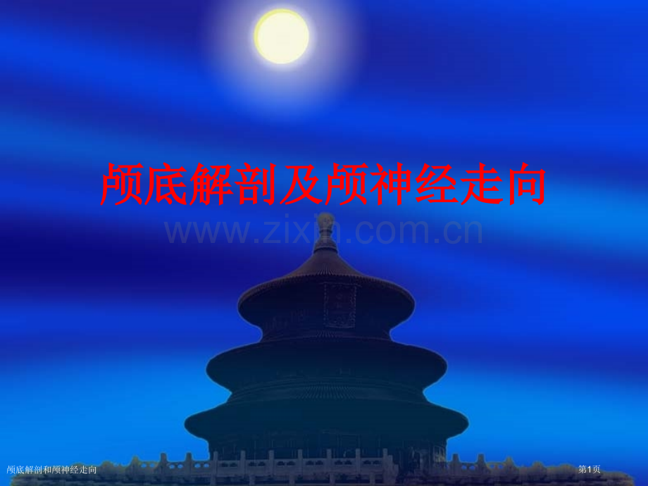 颅底解剖和颅神经走向.pptx_第1页