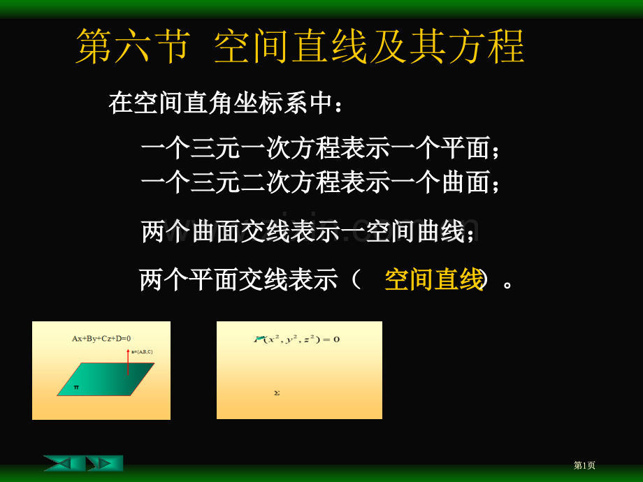 六节空间直线及其方程市公开课金奖市赛课一等奖课件.pptx_第1页