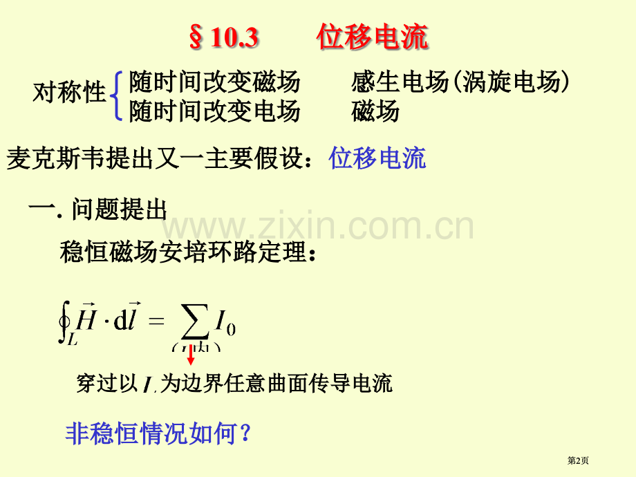 位移电流与麦克斯韦方程组公开课一等奖优质课大赛微课获奖课件.pptx_第2页