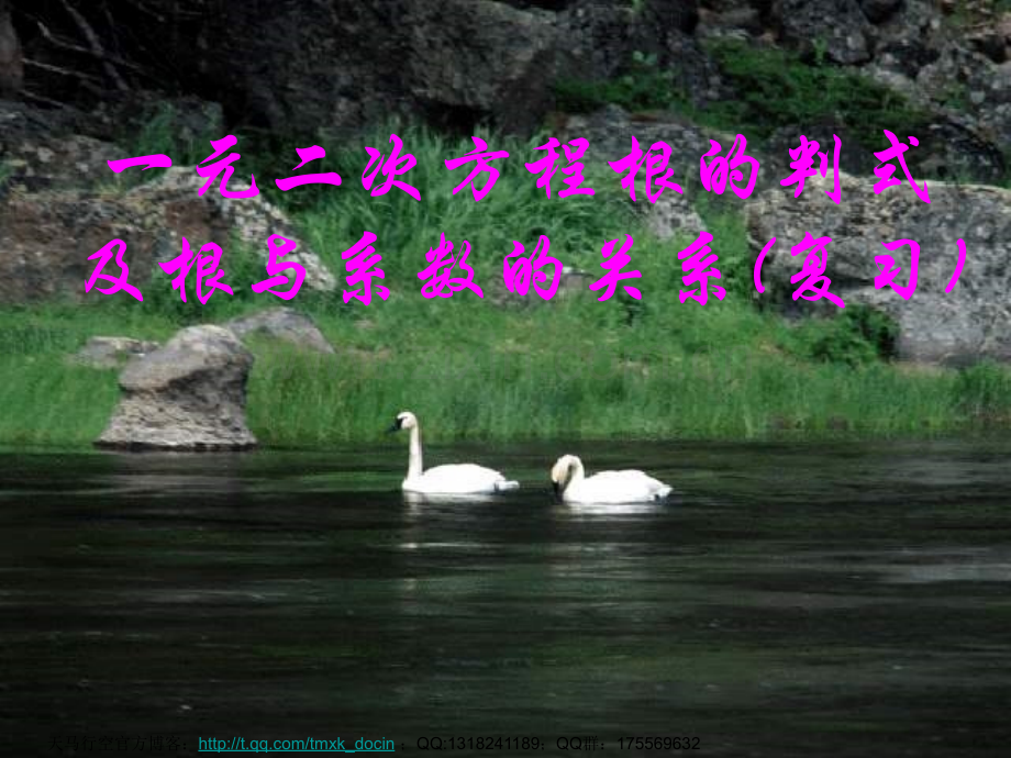 初中数学一元二次方程根与系数关系复习.pptx_第1页