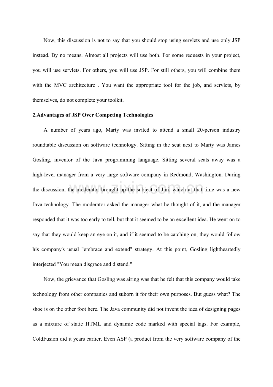 JSP技术概述与应用框架外文翻译.doc_第2页