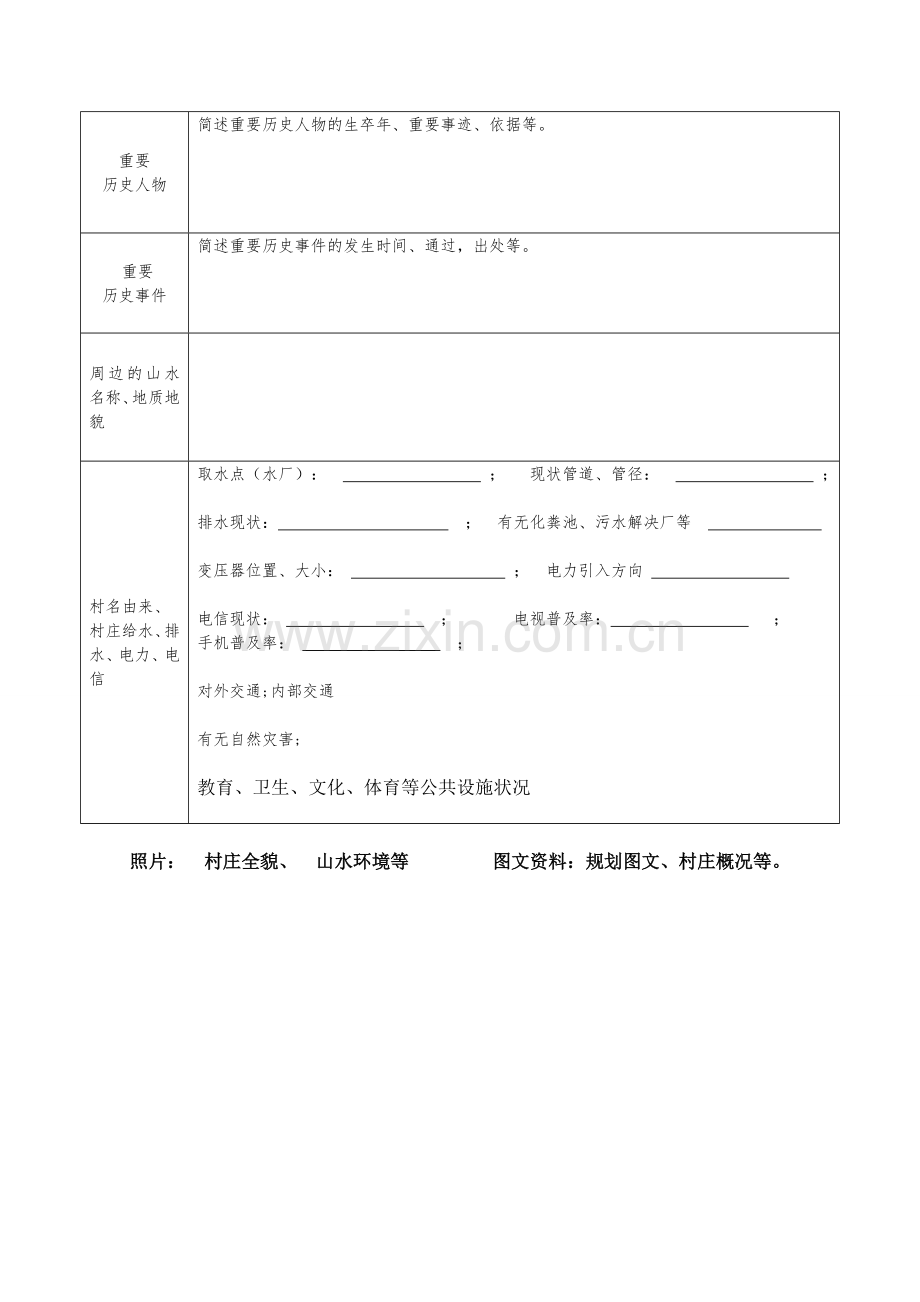 传统古村落调研表格案例.doc_第2页