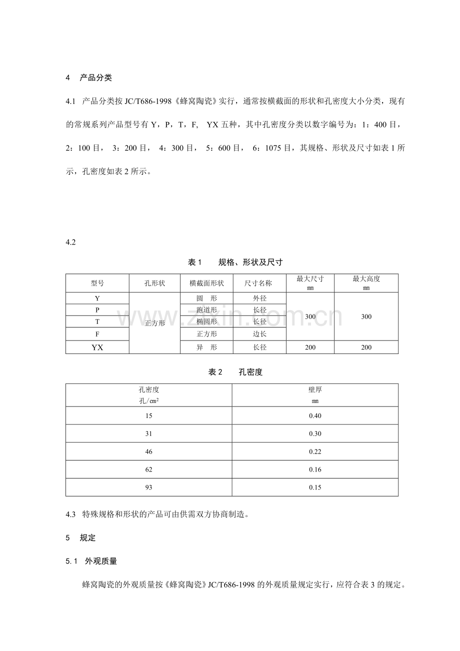 蜂窝陶瓷载体检验规范.doc_第2页