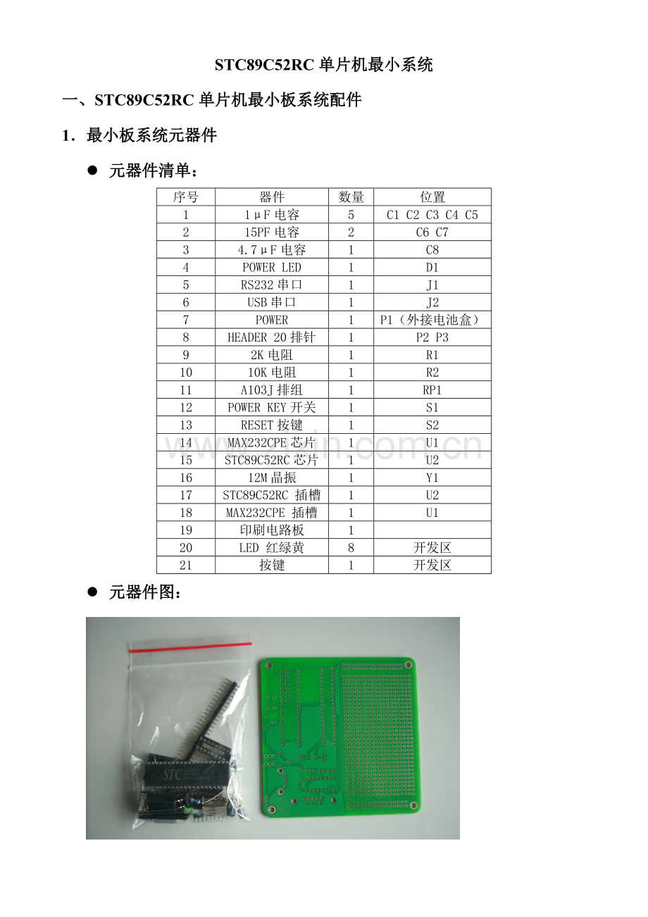 STCCRC最小系统板焊接注意事项.doc_第1页