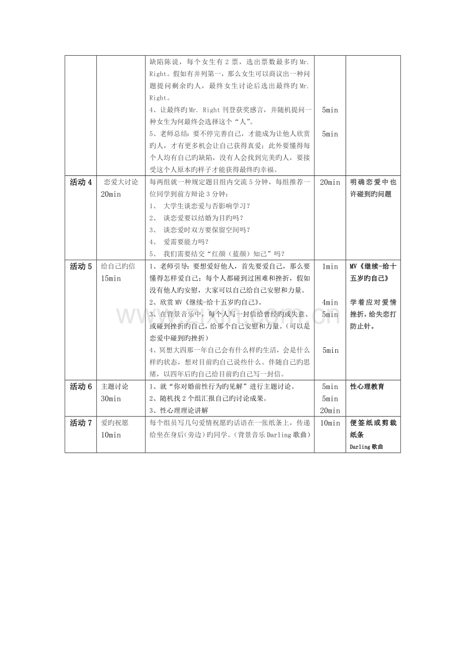 第五讲恋爱活动让爱成为爱团体方案.doc_第2页