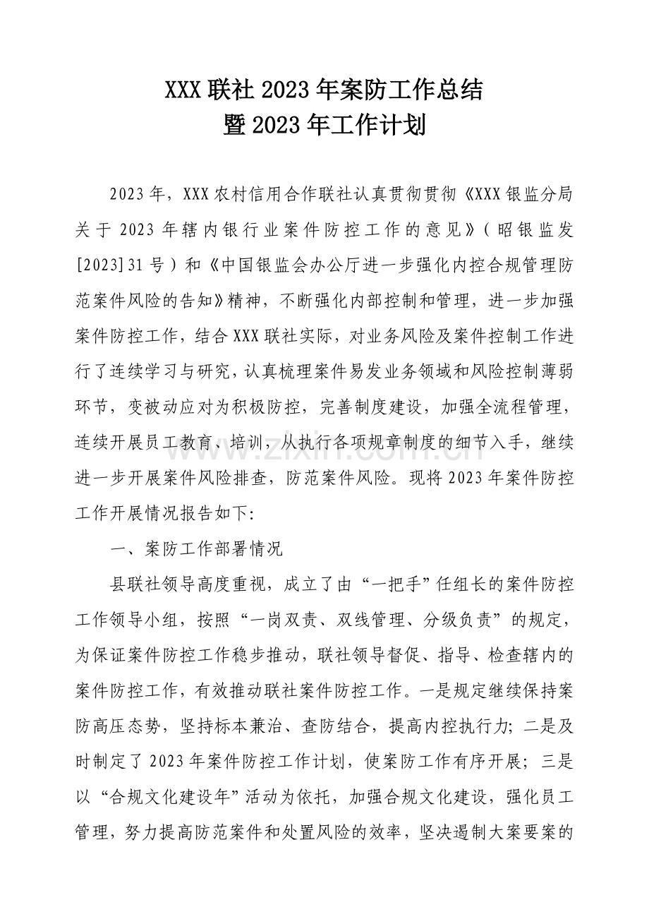 案防工作总结暨工作计划.doc_第1页