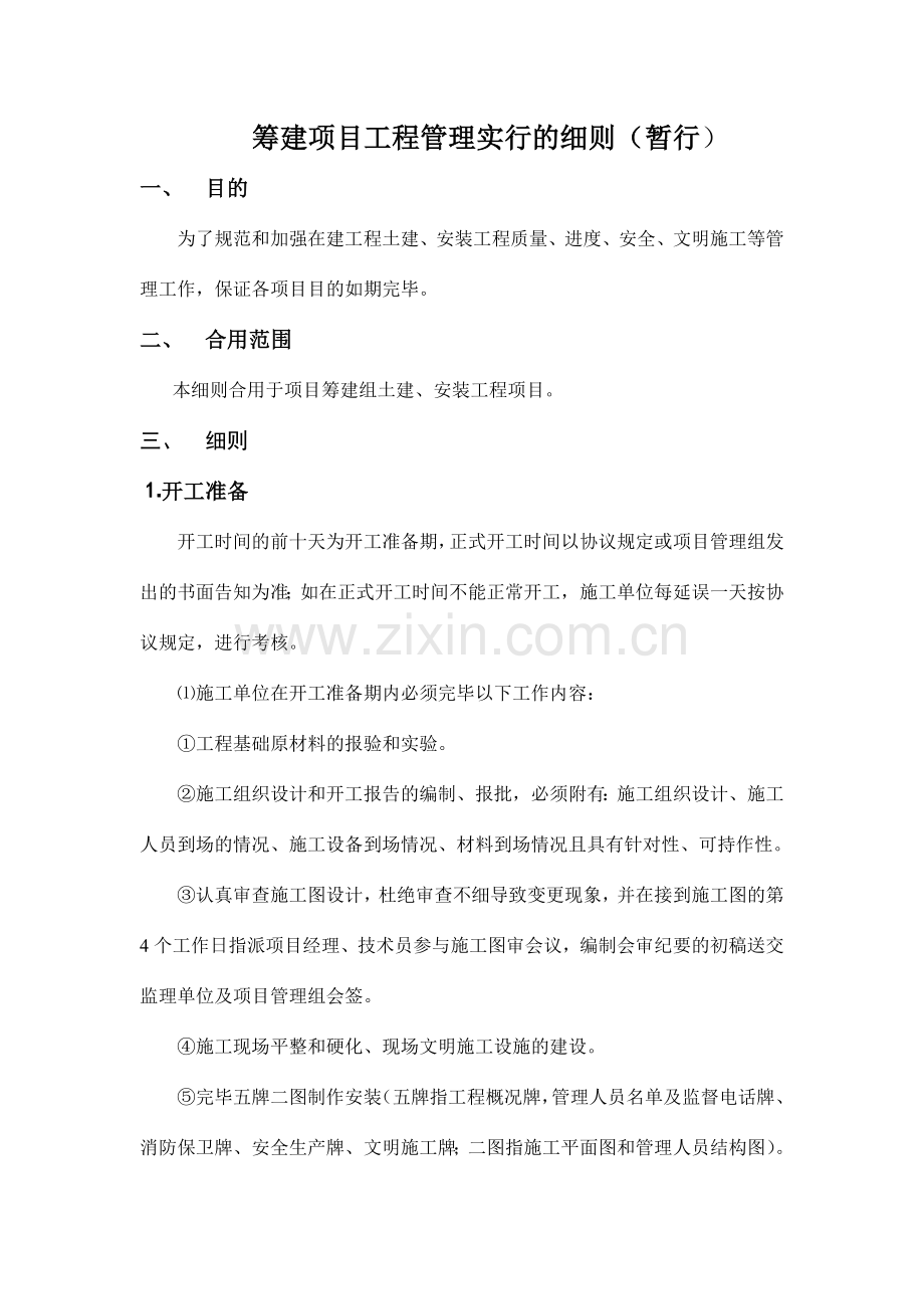 筹建项目管理细则.doc_第1页