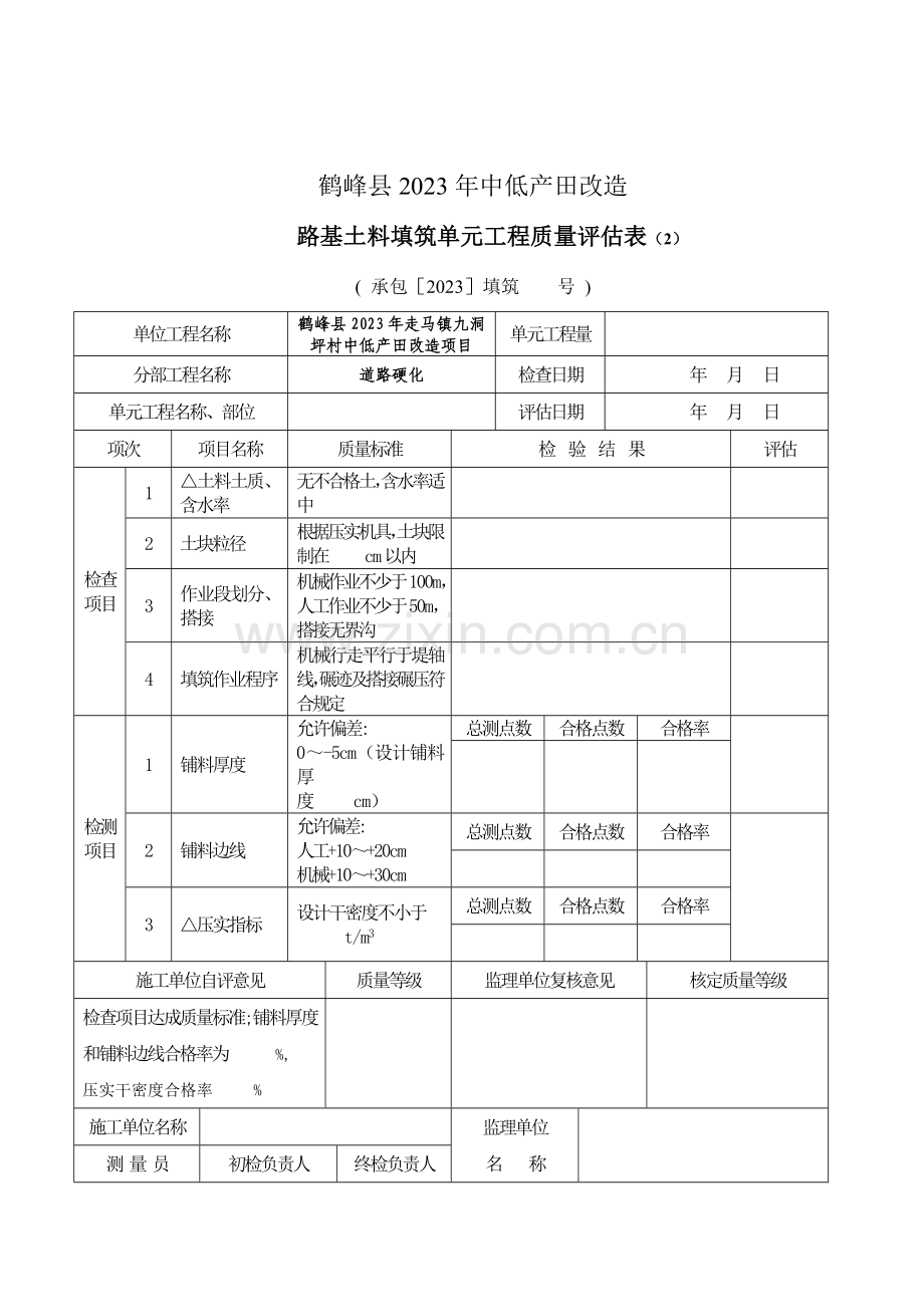 机耕路工程质量评定表.doc_第2页