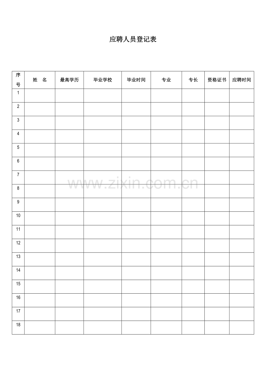 招聘面试表格.docx_第1页
