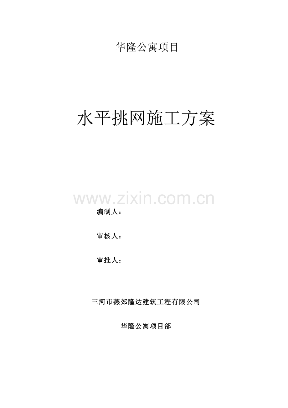 水平挑网施工方案.doc_第1页