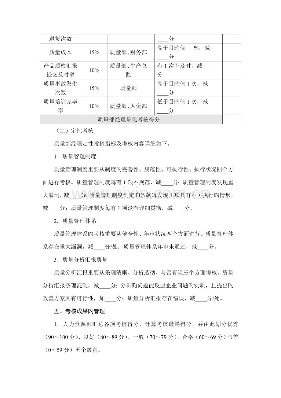 质量部经理目标责任考核方案.doc_第2页
