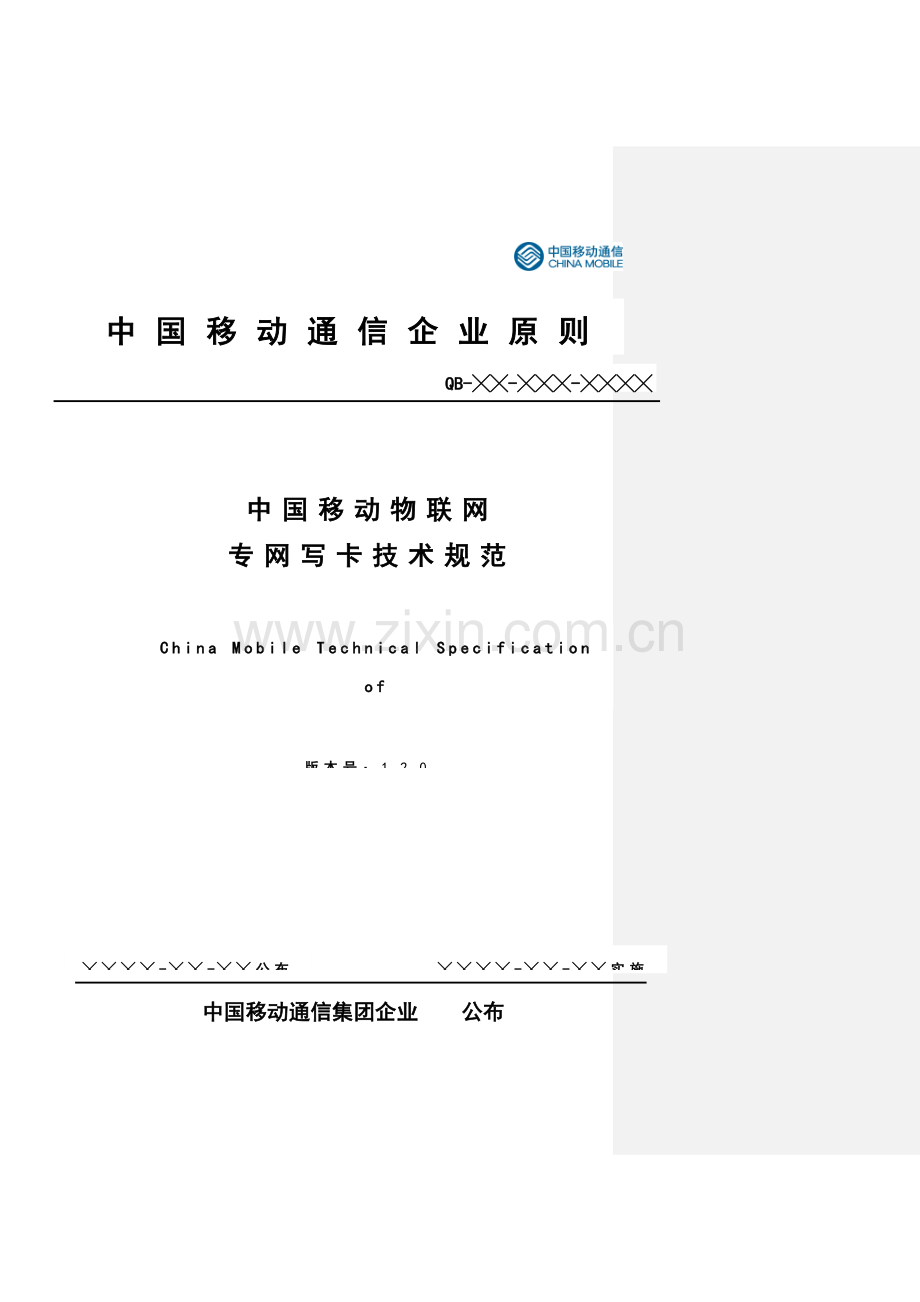 物联网专网写卡技术规范.doc_第1页