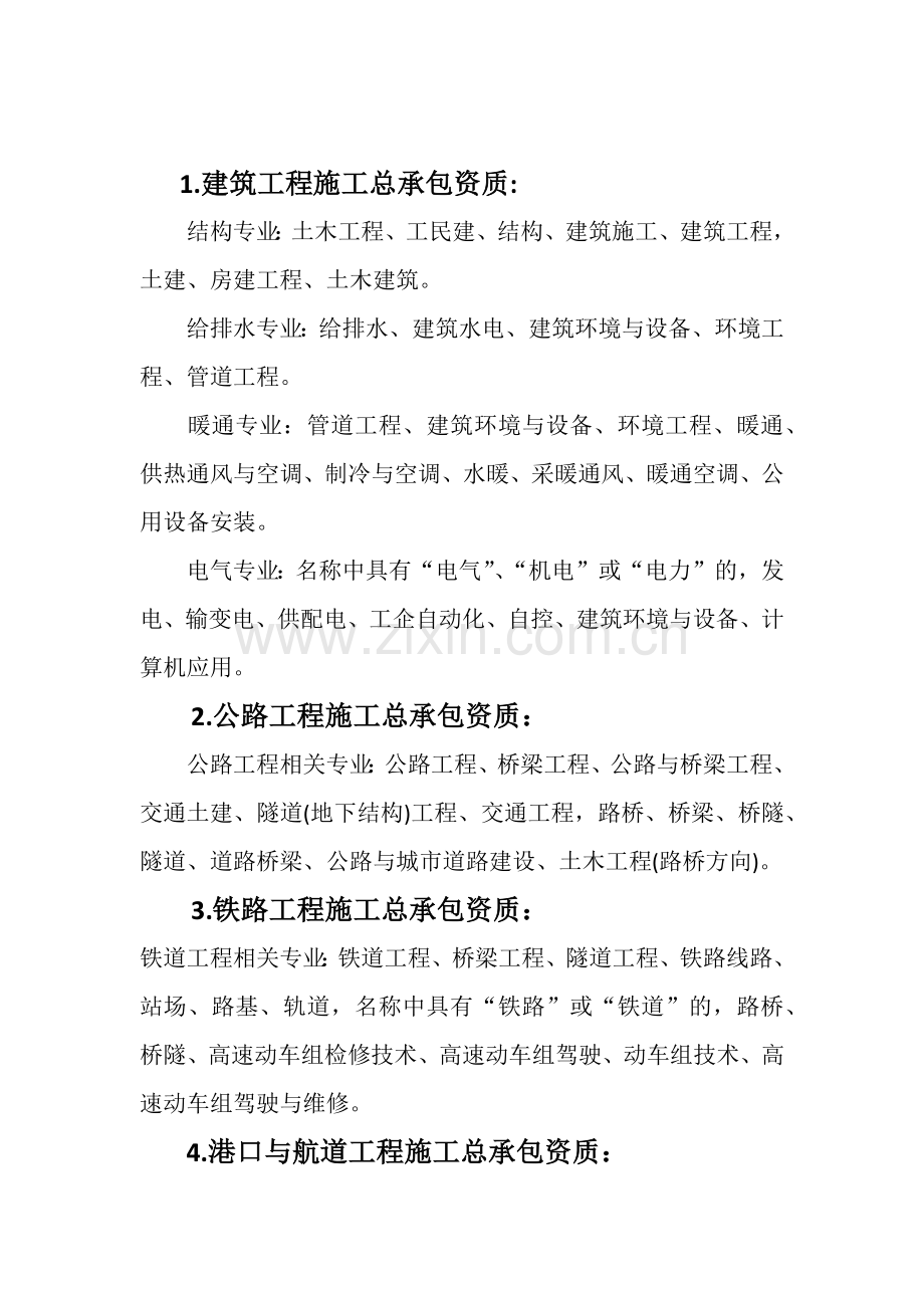 建筑资质职称专业细分非常重要.doc_第1页