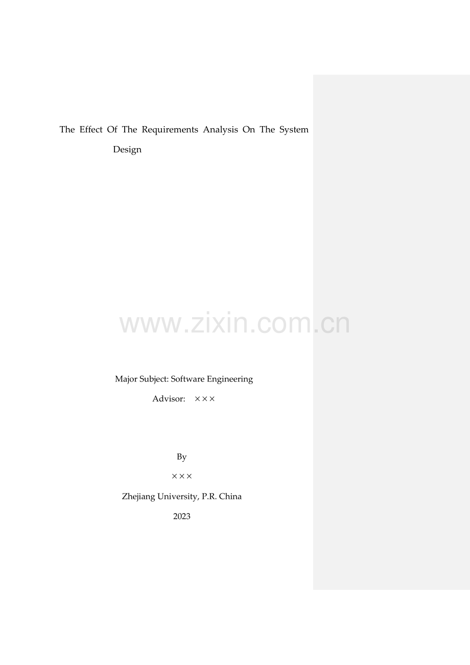 浙江大学硕士研究生读书报告模板.doc_第2页