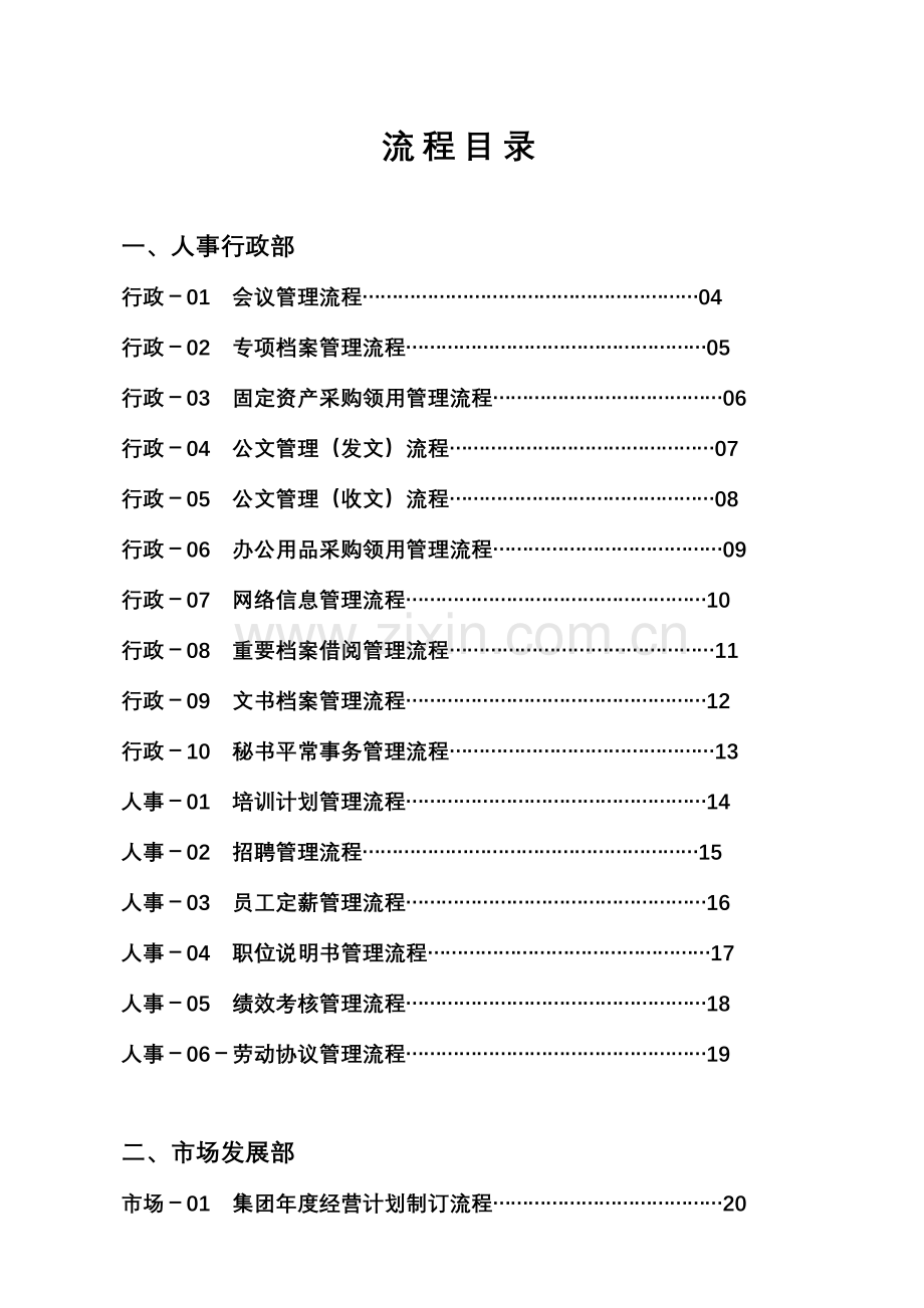 浙江房地产集团公司全套流程流程图DOC.doc_第1页