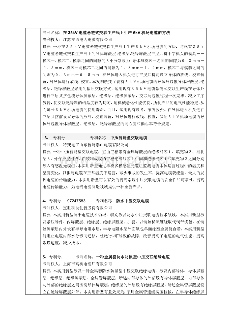 防止交联电缆绝缘下坠的工艺技术申请.doc_第2页