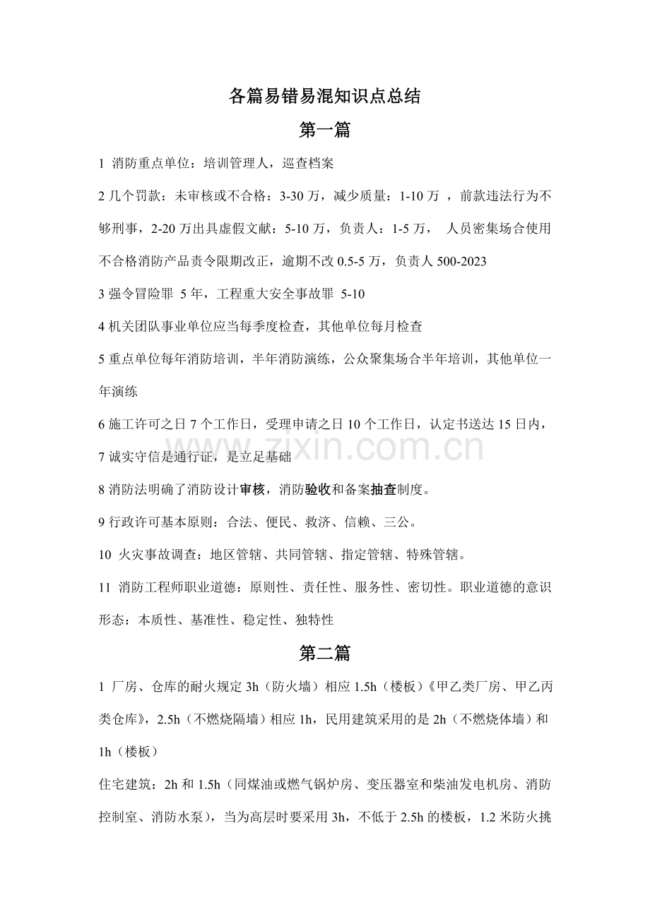 消防安全技术综合能力超强总结笔记.doc_第1页