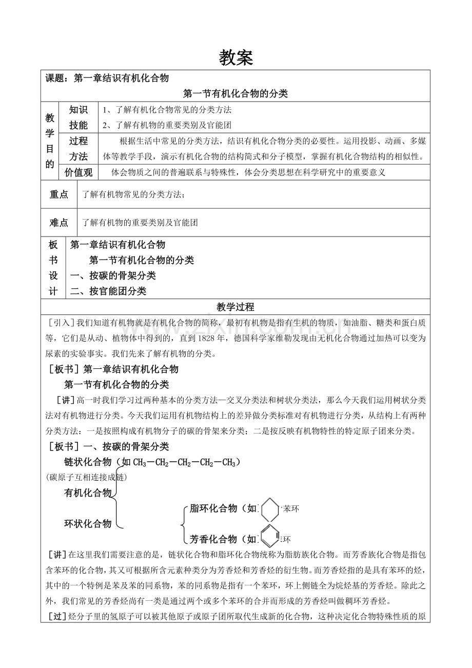 人教版选修五全册教案表格版.doc_第1页