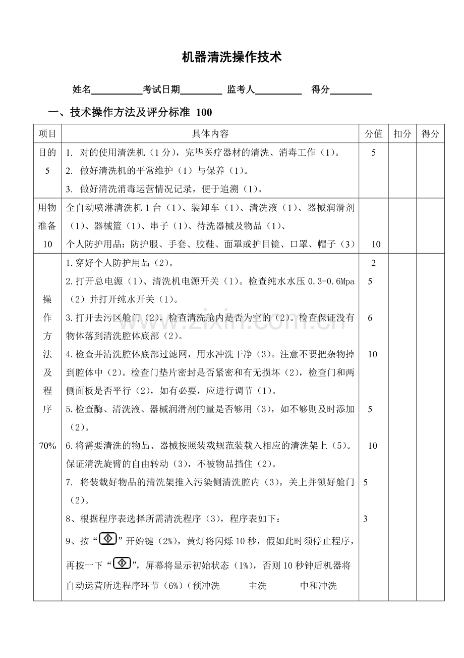 供应室技能考核操作标准参考资料.doc_第2页