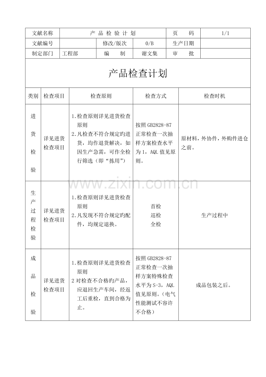 产品检验计划书.doc_第1页