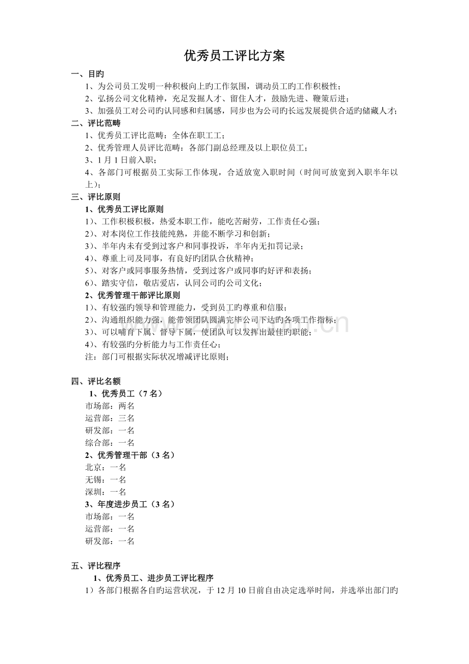 优秀员工评选方案.doc_第1页