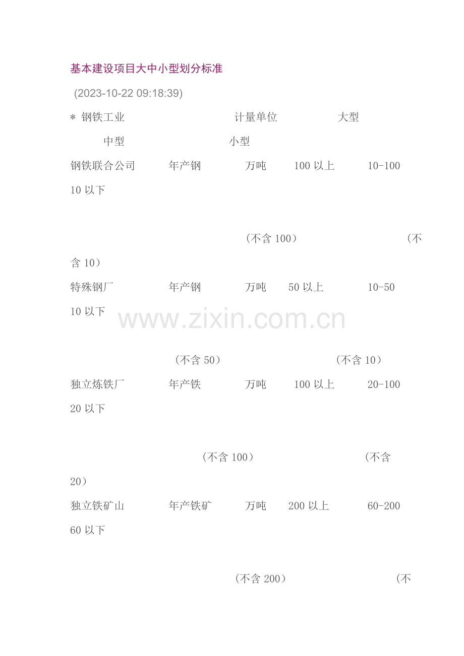 基本建设项目大中小型划分标准.doc_第1页