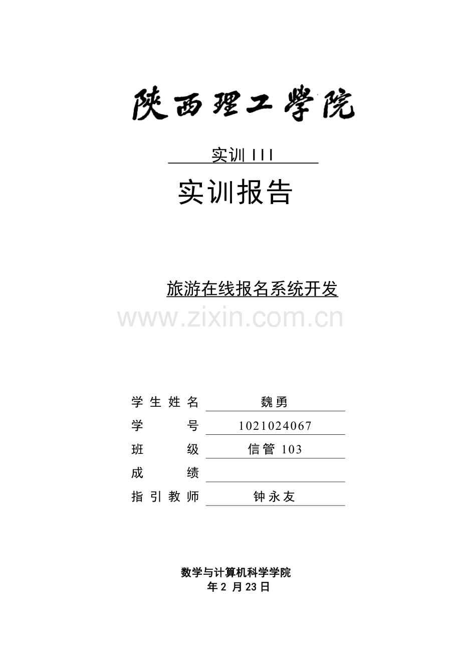 旅游在线系统.doc_第1页