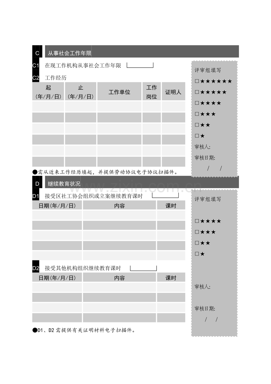 杨浦区社会工作者考核激励薪酬补贴申请表.doc_第2页