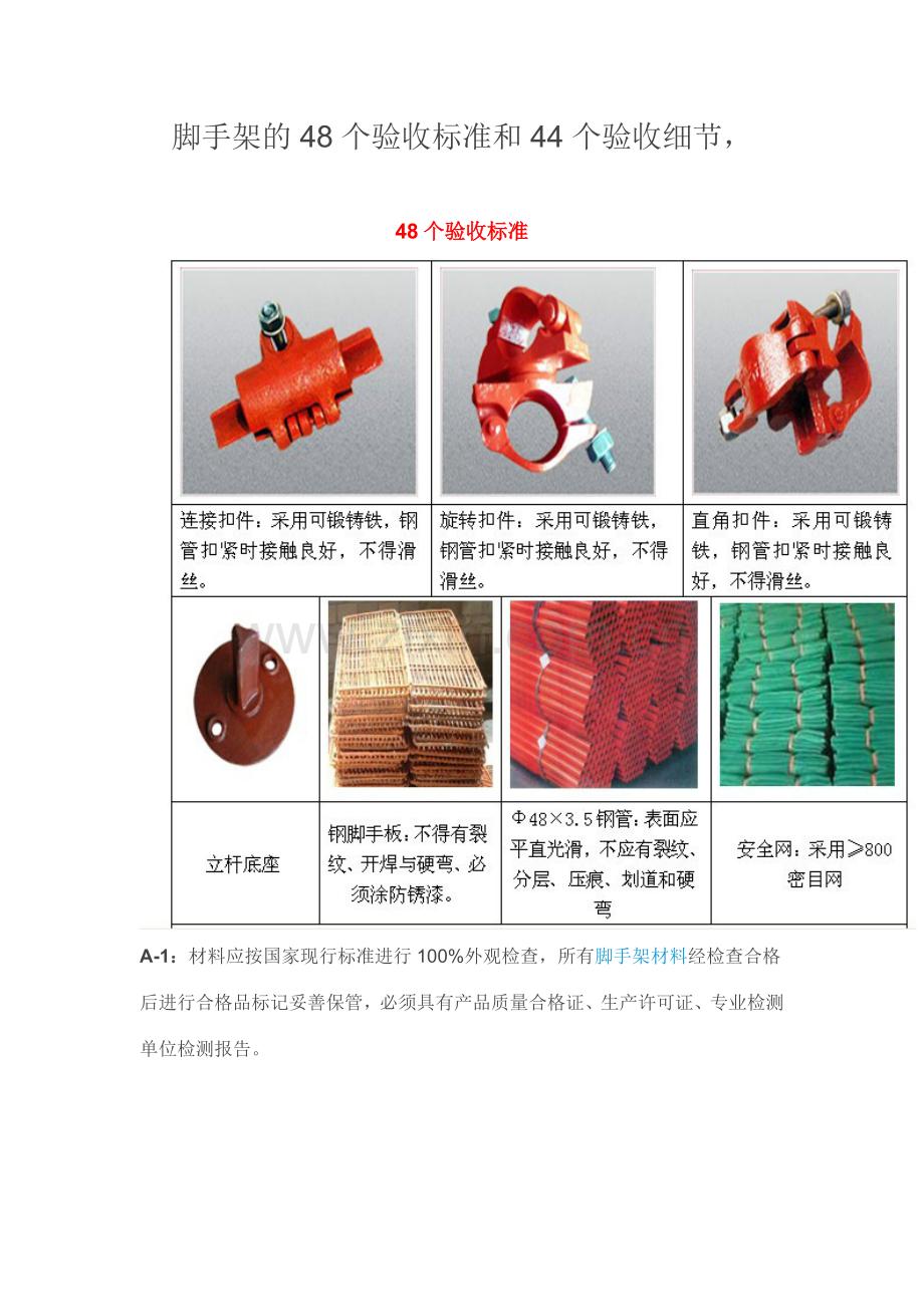 脚手架的48个验收标准和44个验收细节.doc_第1页