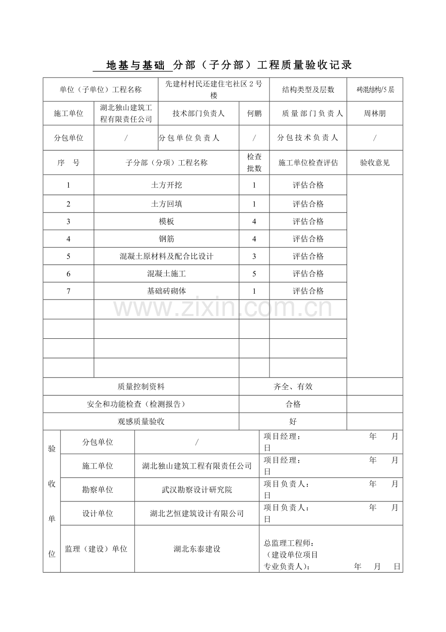 地基与基础分部工程验收记录表.doc_第2页
