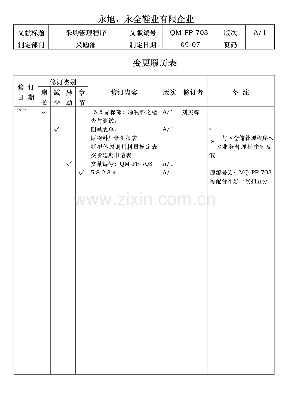 永旭永全鞋业有限公司采购管理程序.doc_第2页