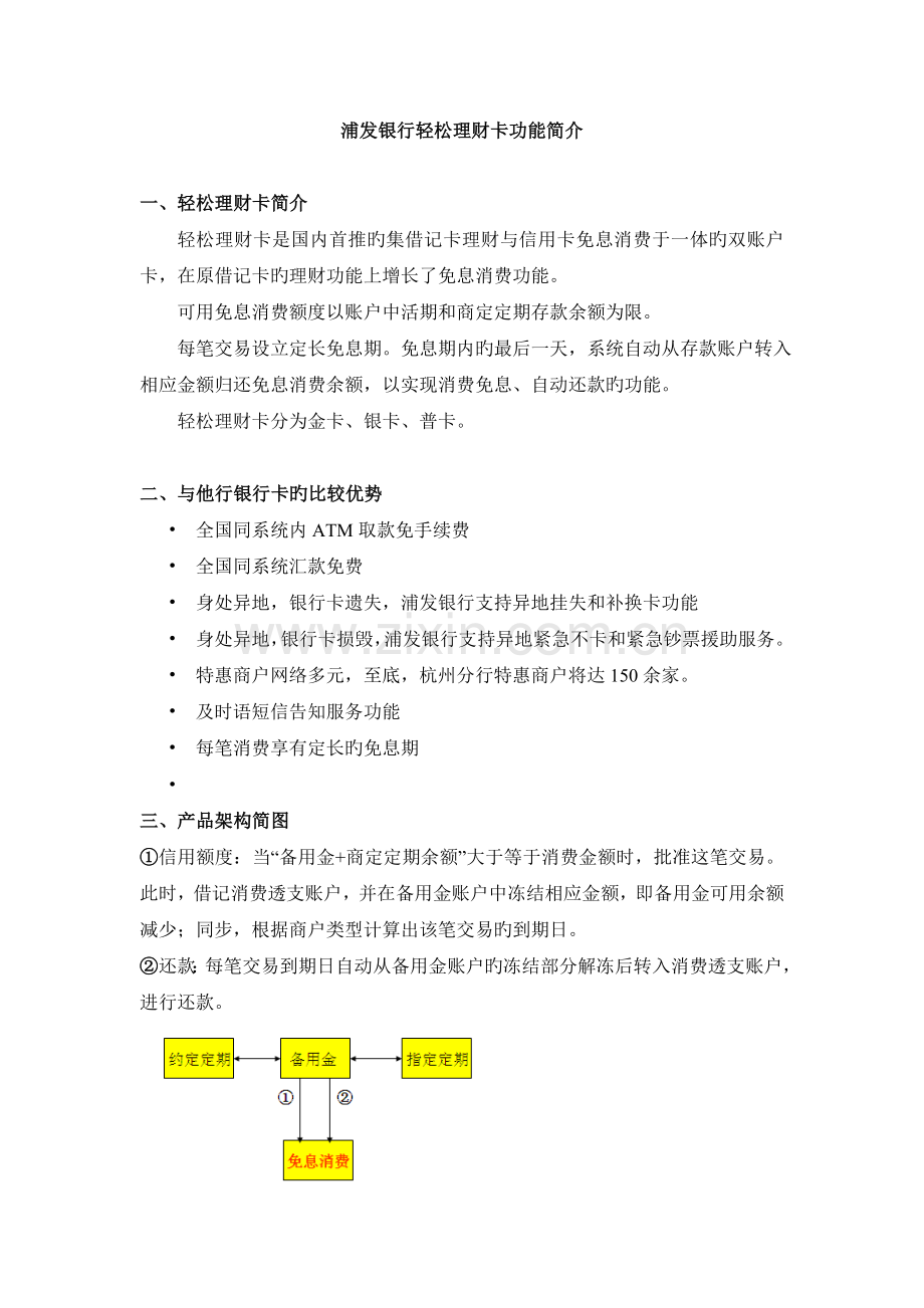 浦发银行轻松理财卡功能介绍.doc_第1页