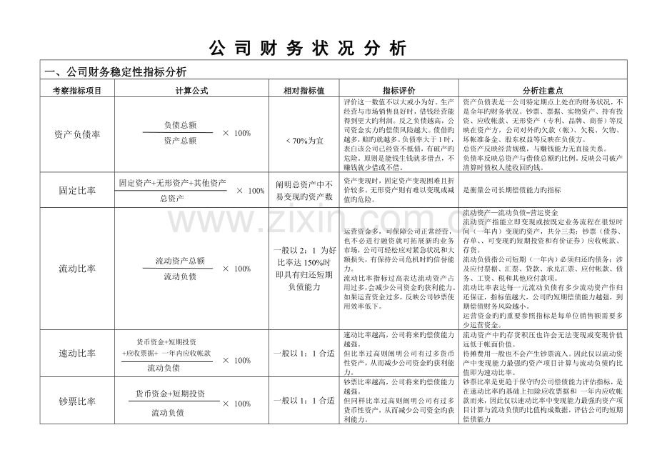 财务稳健性分析表.doc_第1页
