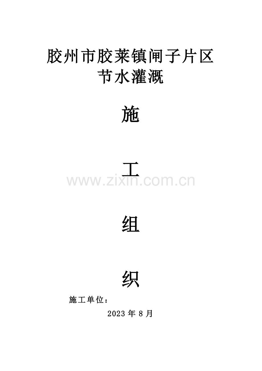 片区节水灌溉施工组织.doc_第1页