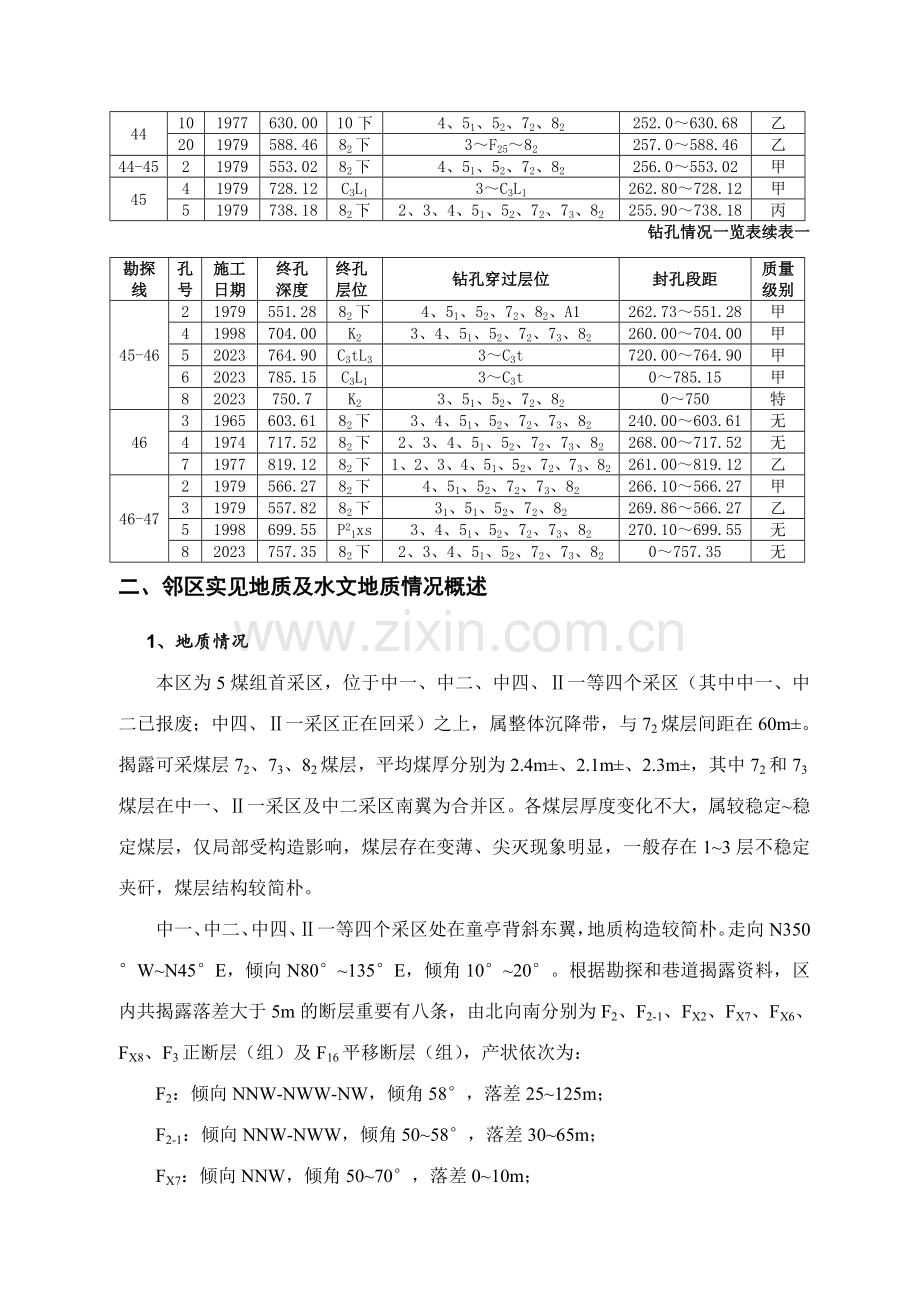 任楼采区地质说明书.doc_第2页