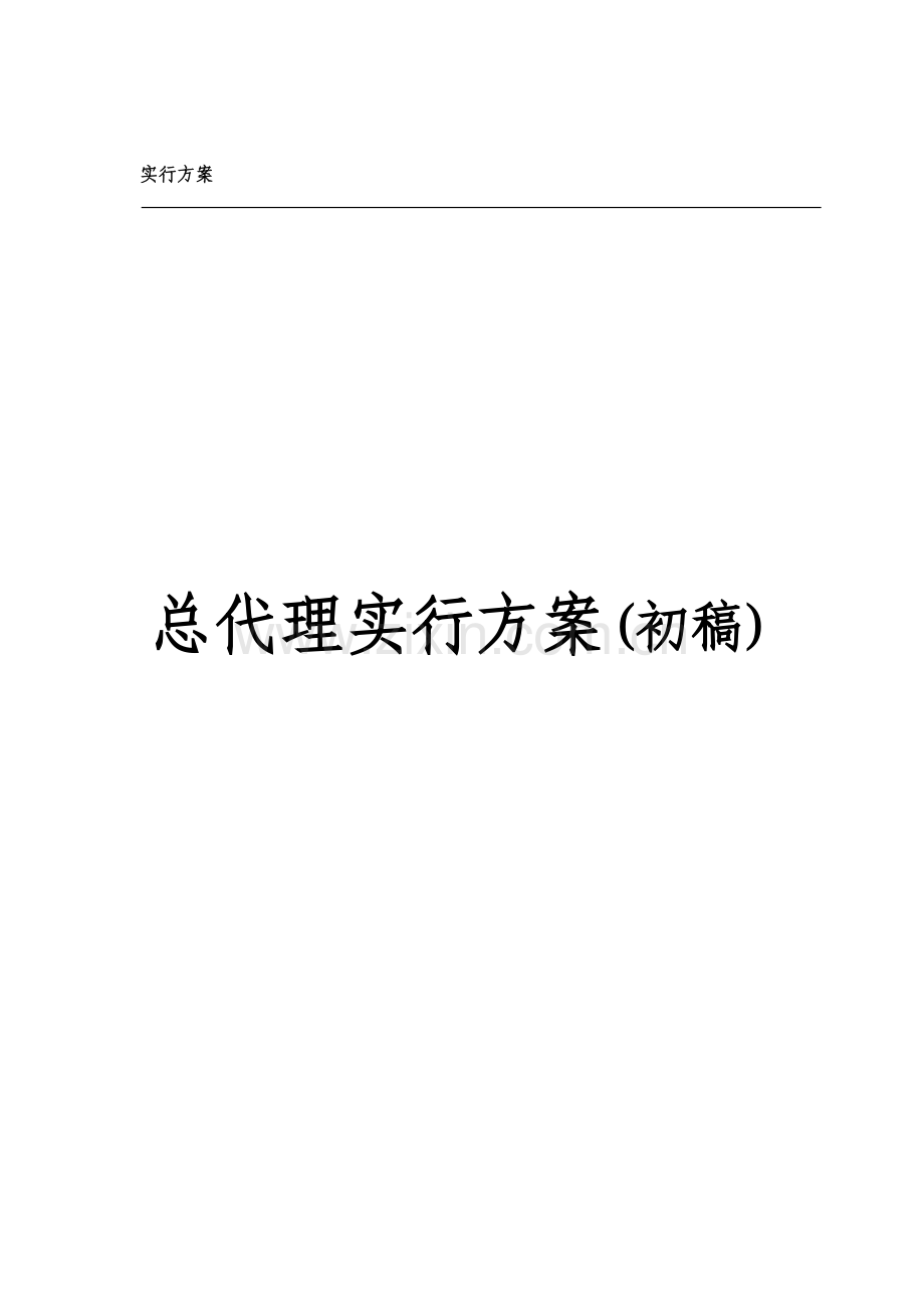 总代理实施方案初稿.doc_第1页