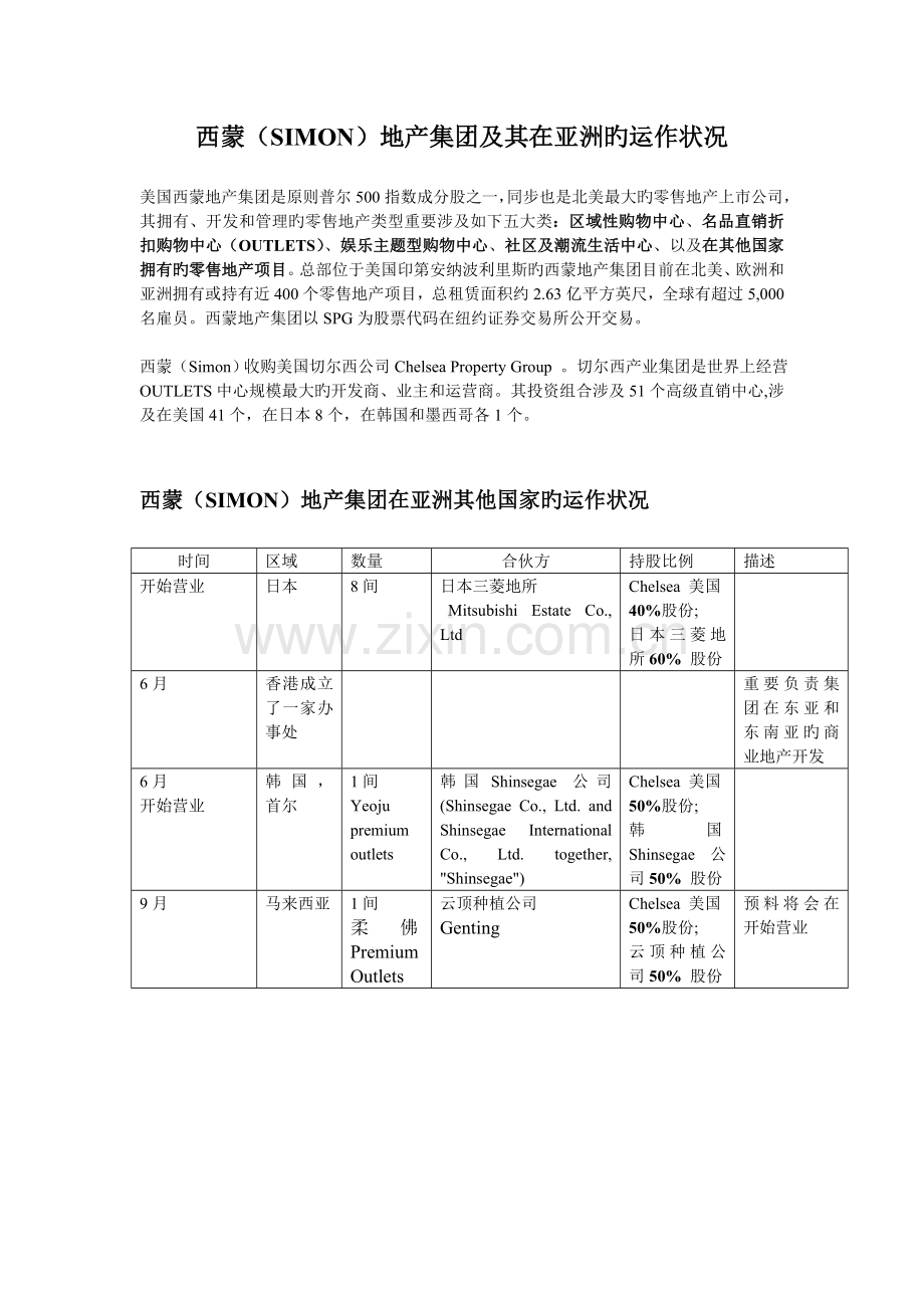 西蒙房地产集团是美国最大的商业地产投资及中国商区配置.doc_第1页