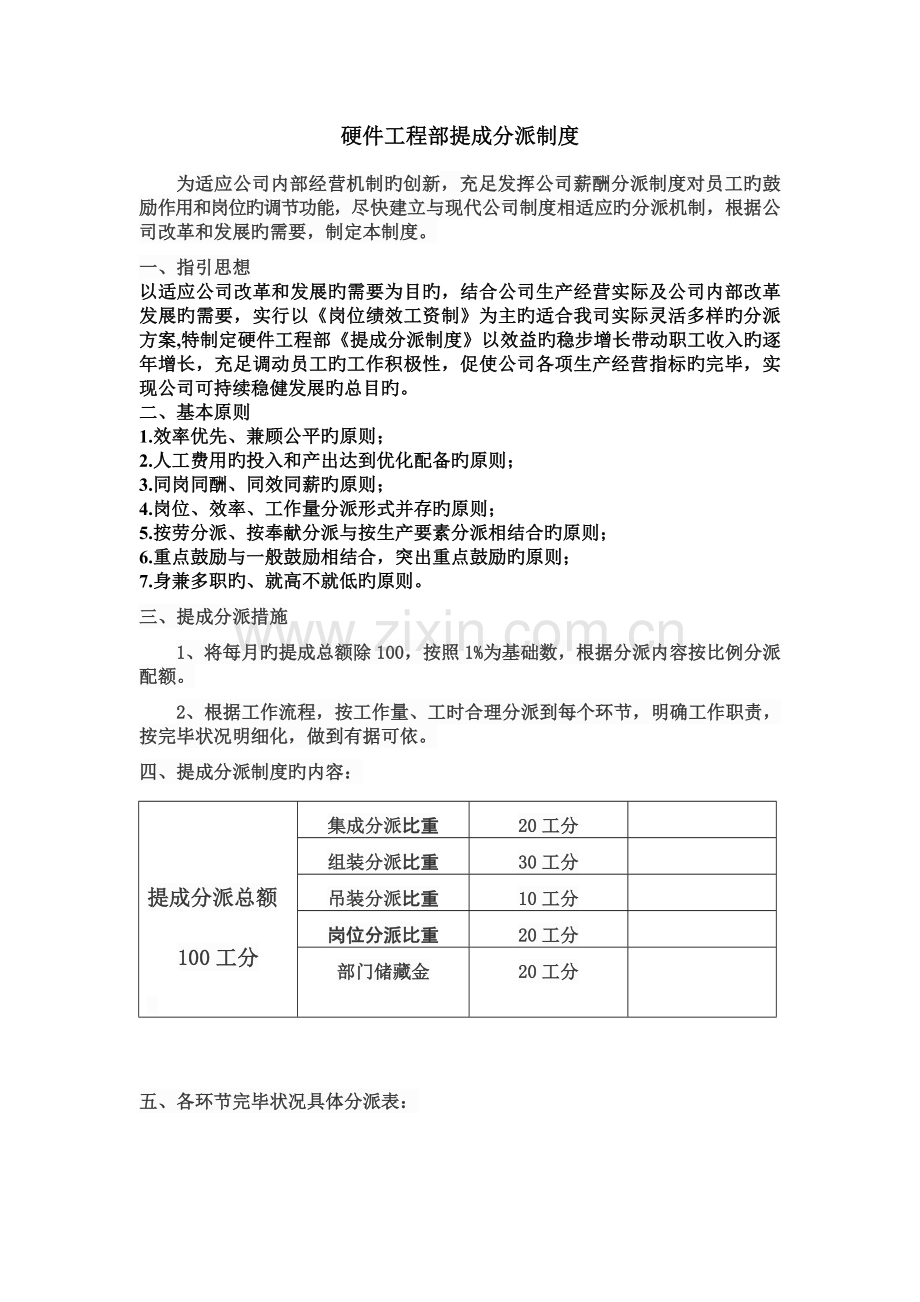 ●硬件工程部提成分配制度.doc_第1页
