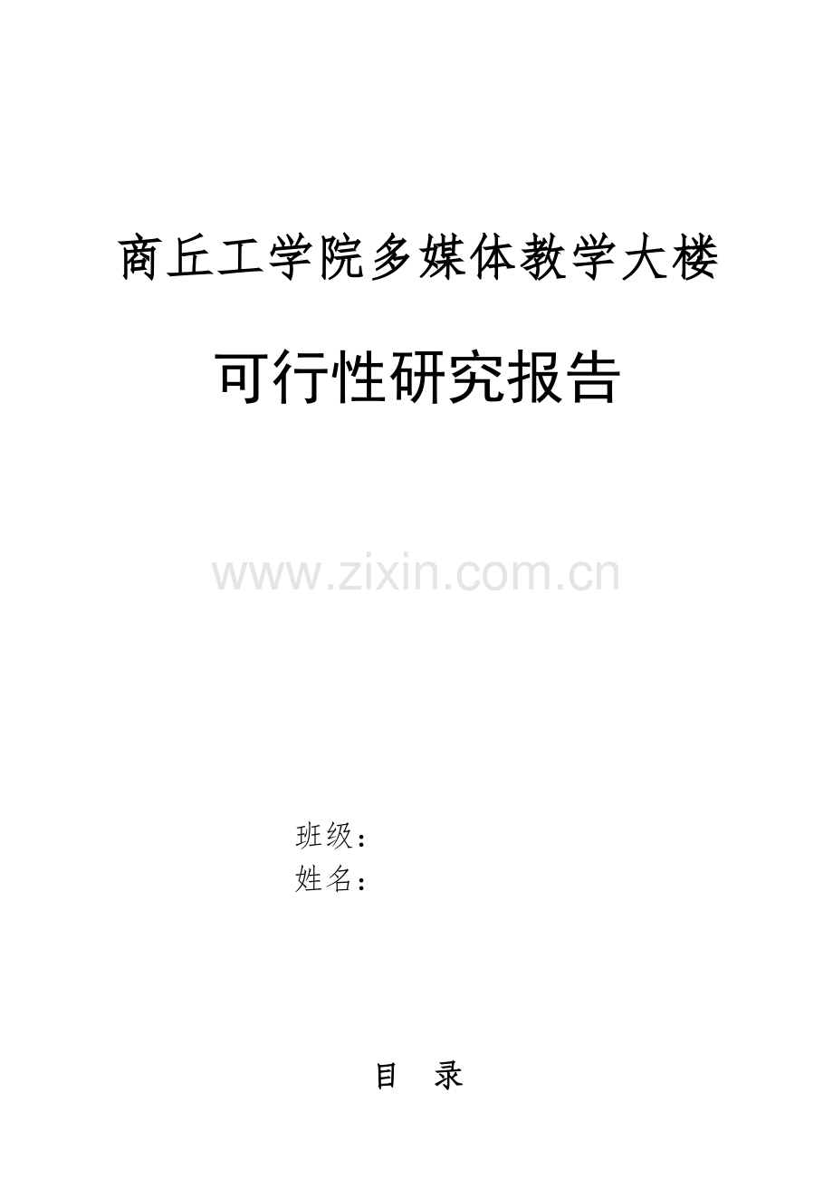 多媒体楼可行性研究报告.doc_第1页