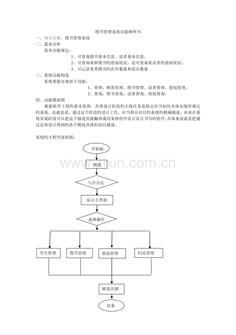 图书管理系统功能说明书.doc_第1页