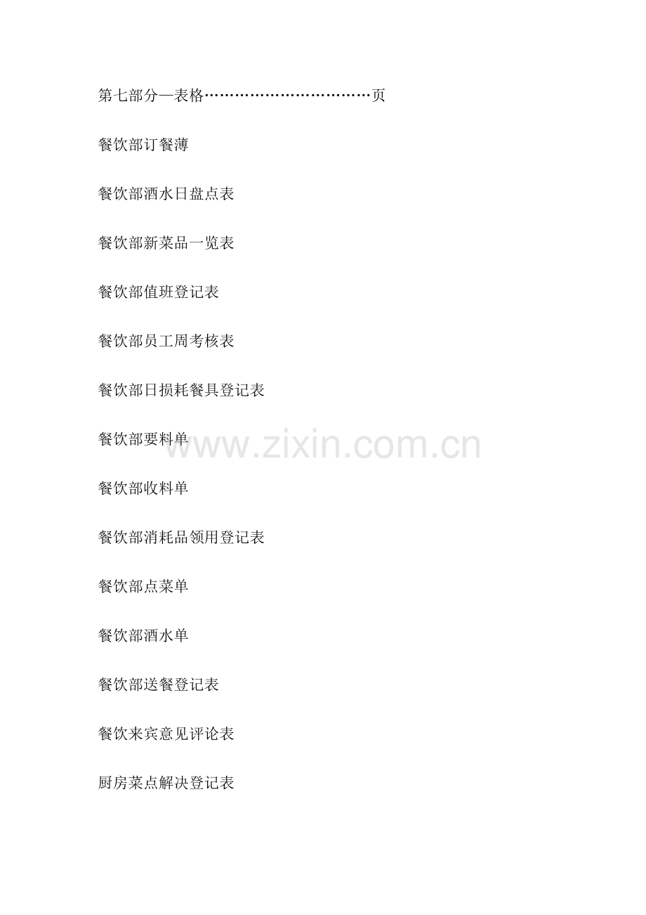 餐厅管理表领用表考勤表等.doc_第1页