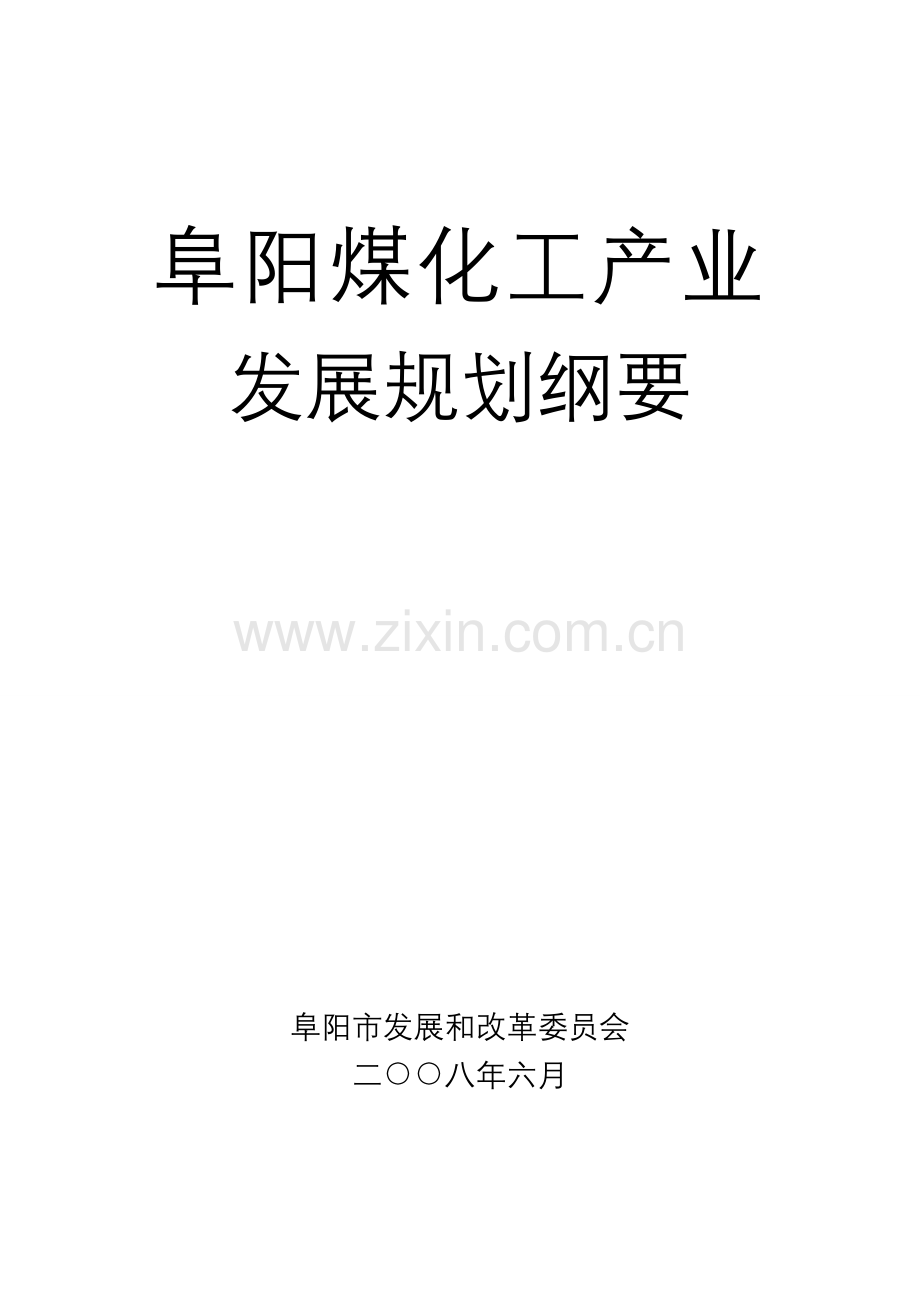 阜阳煤化工产业发展规划.doc_第1页