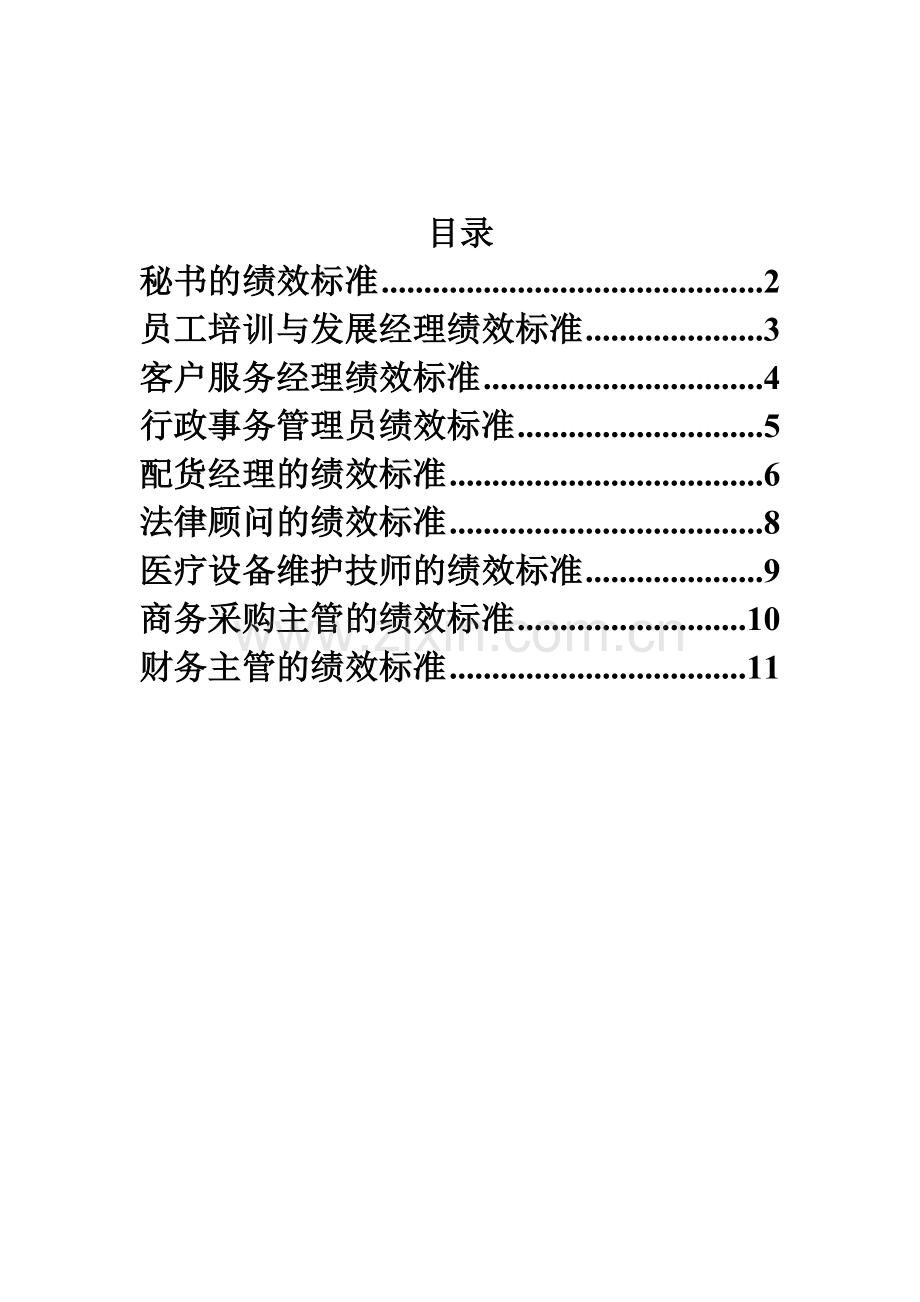 部分职位绩效标准样例.doc_第2页
