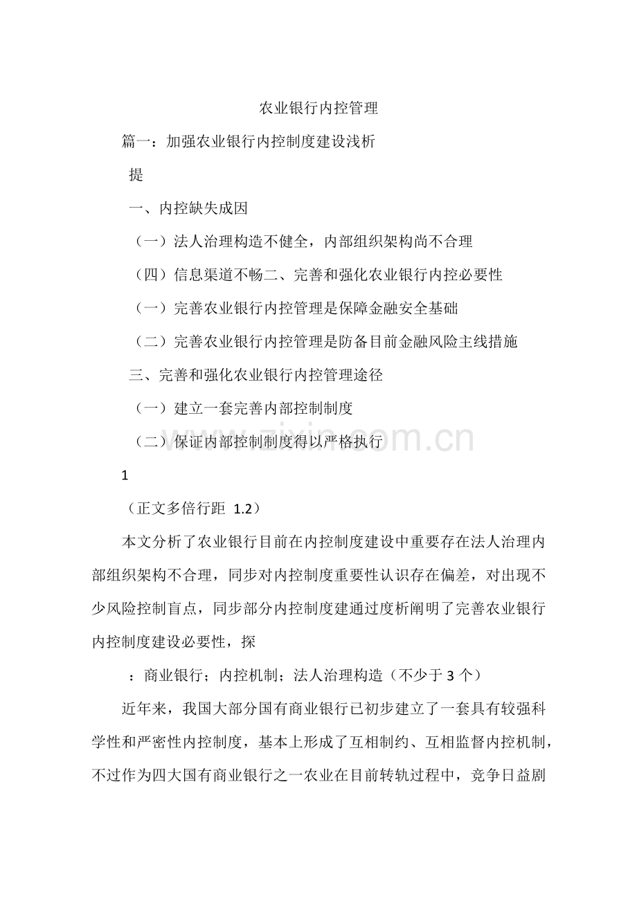 农业银行内控管理.docx_第1页