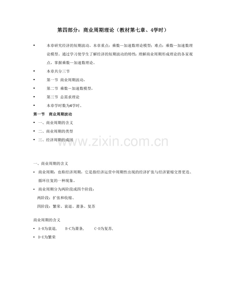 第四部分商业周期理论.doc_第1页