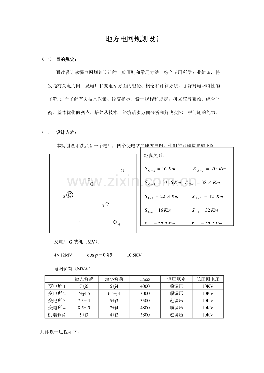 地方电网规划课程设计.doc_第1页