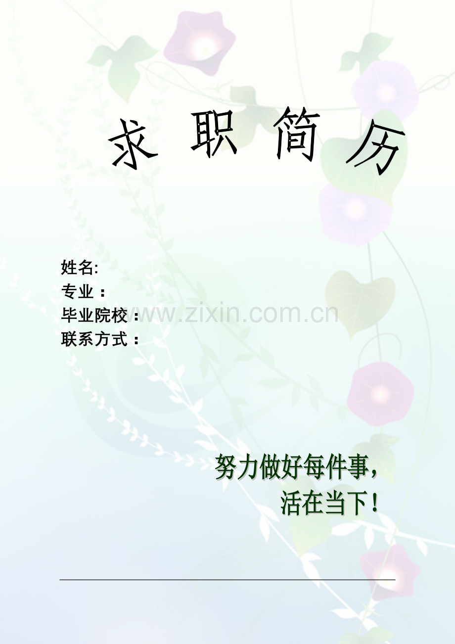 个人简历模版(2).doc_第1页