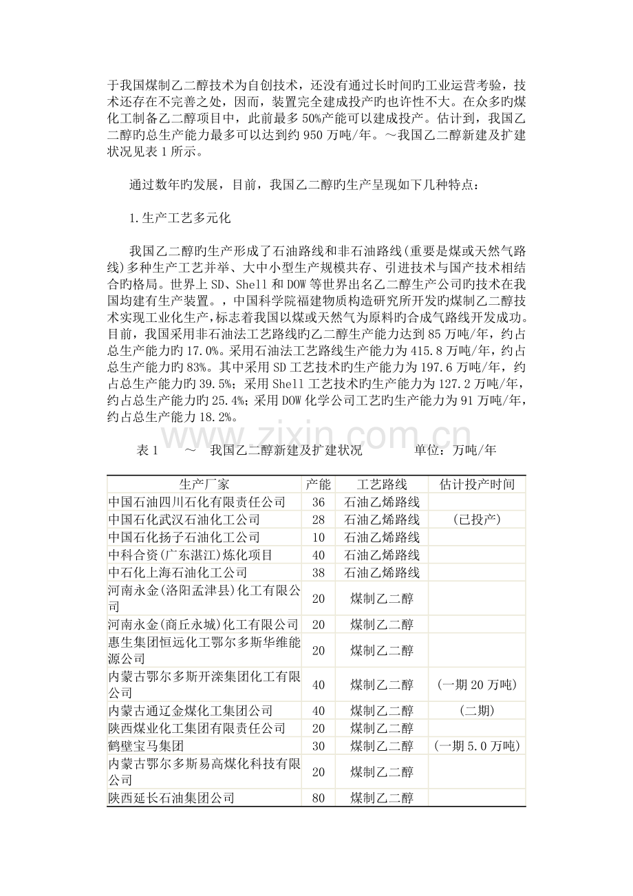 我国乙二醇产业现状及发展前景分析.doc_第2页