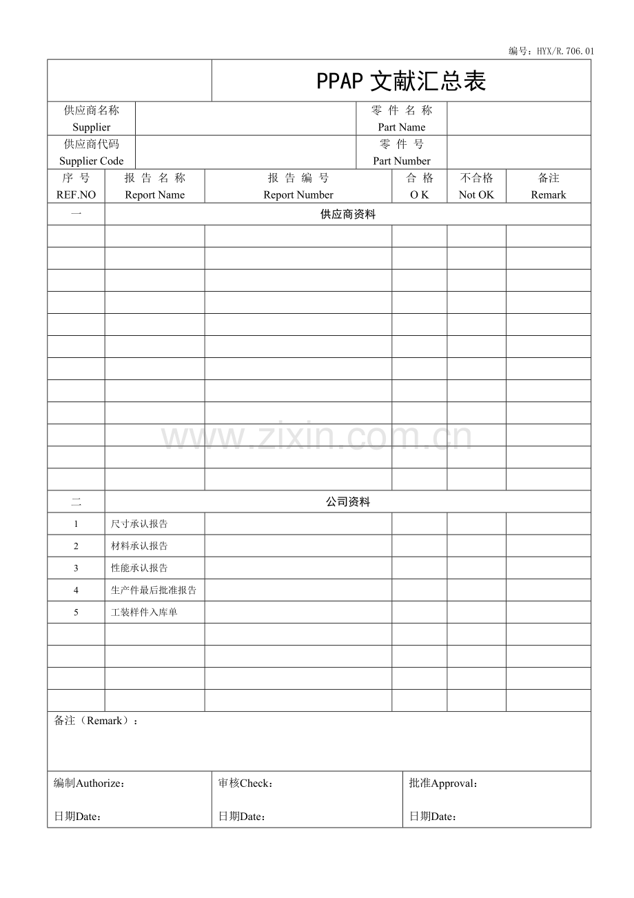 PPAP-零件提交保证书等.doc_第1页