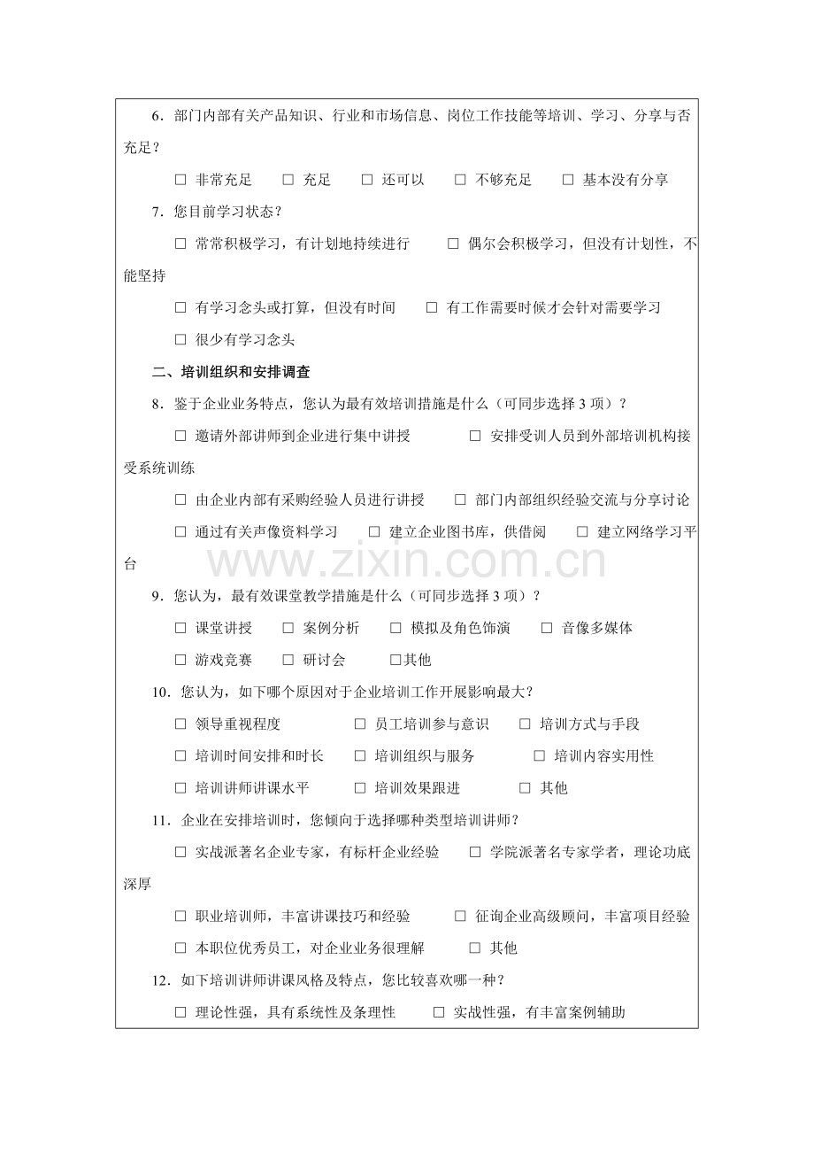 培训采购人员培训需求调查表DOC.doc_第2页